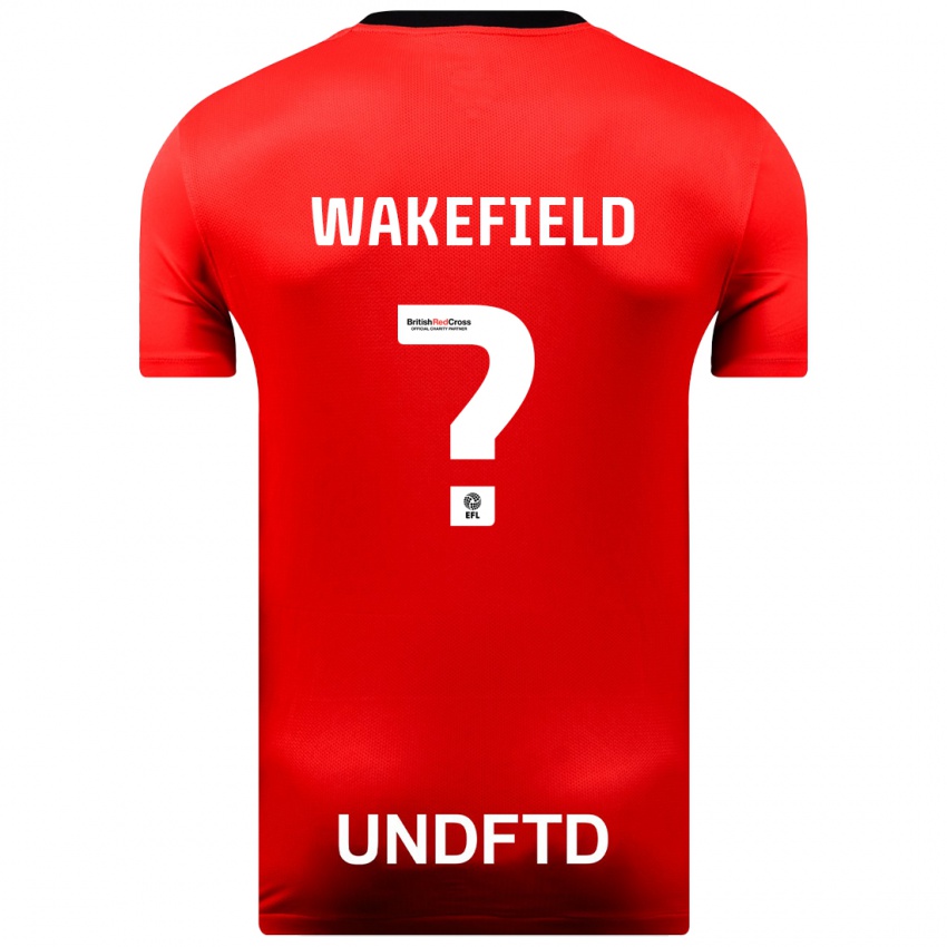 Bambino Maglia Kieran Wakefield #0 Rosso Kit Gara Away 2023/24 Maglietta