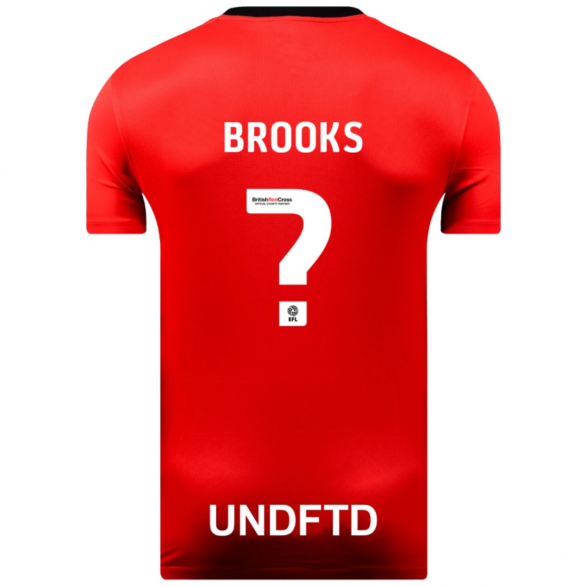 Bambino Maglia Kobi Brooks #0 Rosso Kit Gara Away 2023/24 Maglietta