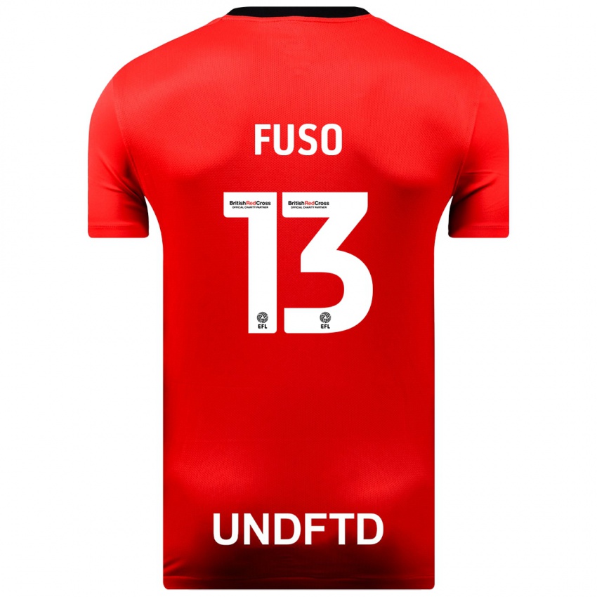 Bambino Maglia Ivana Fuso #13 Rosso Kit Gara Away 2023/24 Maglietta