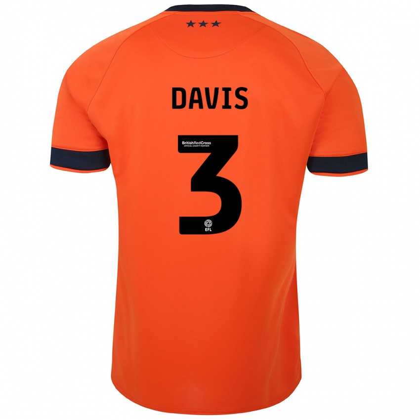 Bambino Maglia Leif Davis #3 Arancia Kit Gara Away 2023/24 Maglietta