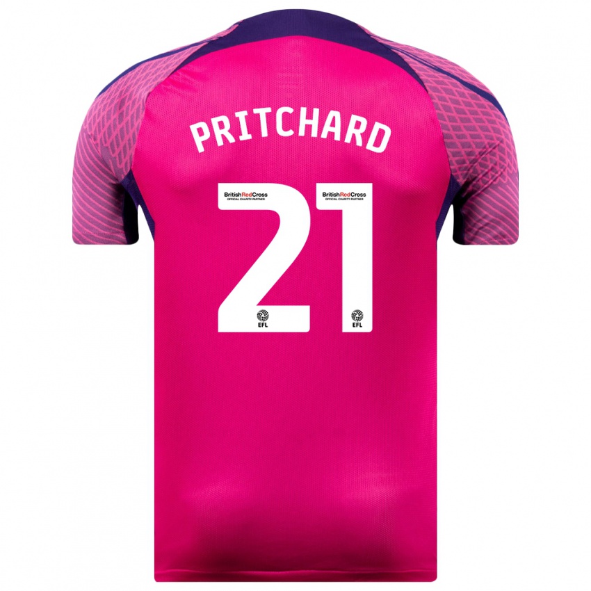 Bambino Maglia Alex Pritchard #21 Porpora Kit Gara Away 2023/24 Maglietta