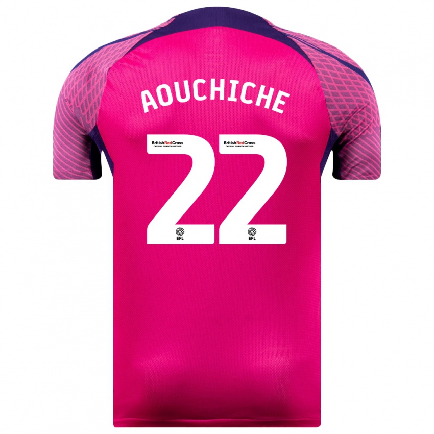 Bambino Maglia Adil Aouchiche #22 Porpora Kit Gara Away 2023/24 Maglietta