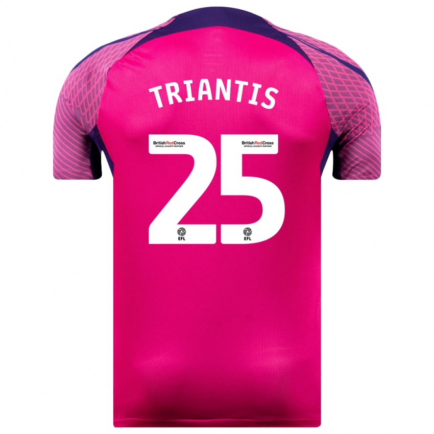 Bambino Maglia Nectarios Triantis #25 Porpora Kit Gara Away 2023/24 Maglietta