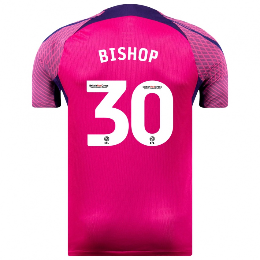 Bambino Maglia Nathan Bishop #30 Porpora Kit Gara Away 2023/24 Maglietta