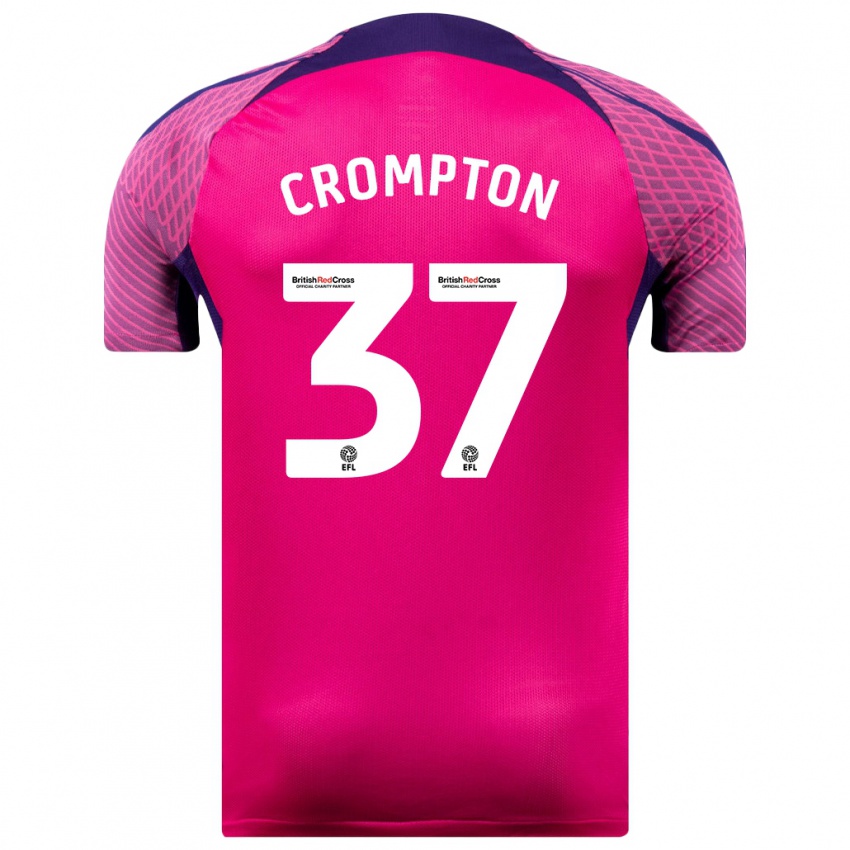 Bambino Maglia Ben Crompton #37 Porpora Kit Gara Away 2023/24 Maglietta