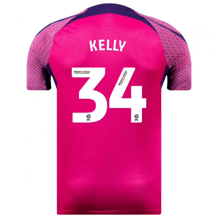 Bambino Maglia Caden Kelly #34 Porpora Kit Gara Away 2023/24 Maglietta