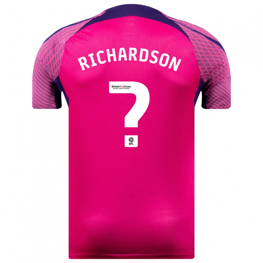 Bambino Maglia Adam Richardson #0 Porpora Kit Gara Away 2023/24 Maglietta