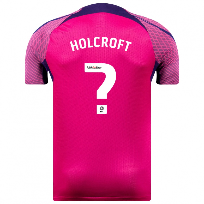 Bambino Maglia Finlay Holcroft #0 Porpora Kit Gara Away 2023/24 Maglietta