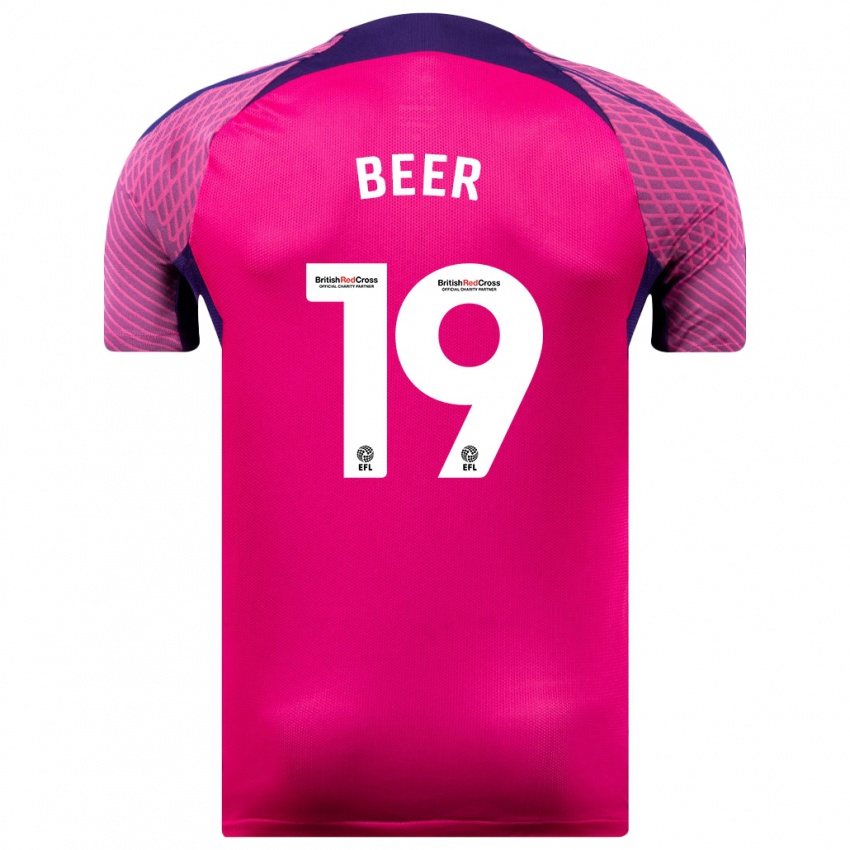 Bambino Maglia Megan Beer #19 Porpora Kit Gara Away 2023/24 Maglietta