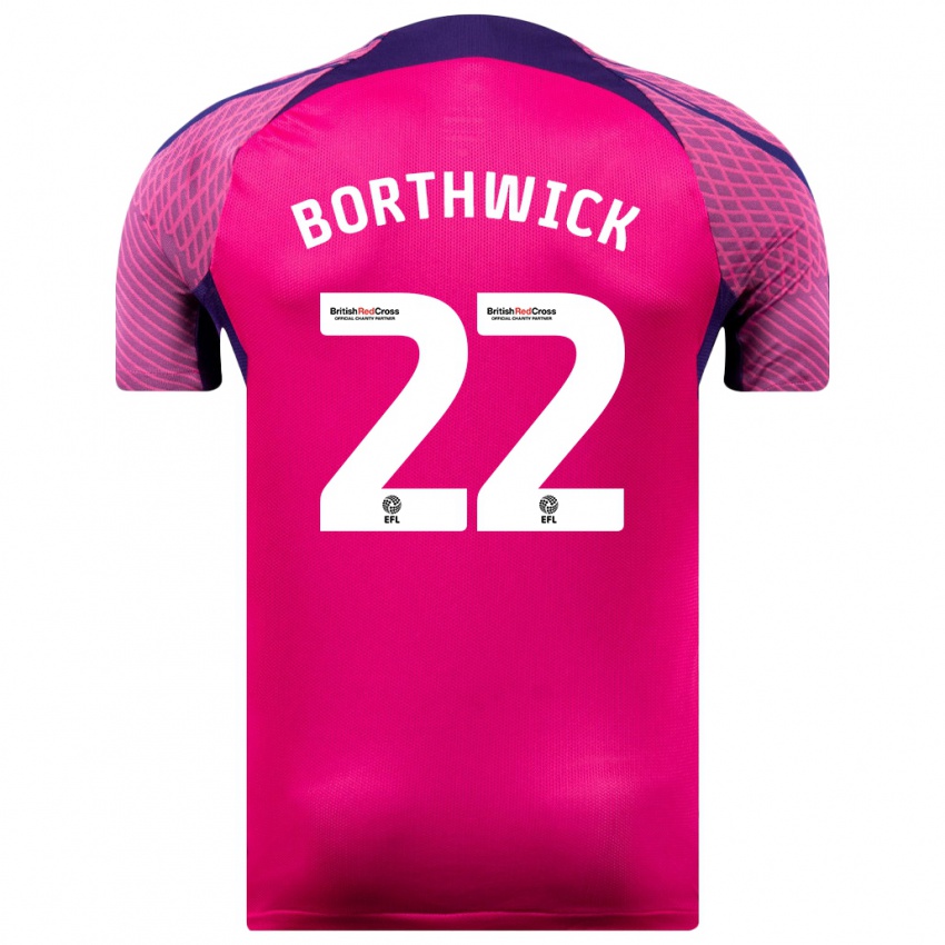 Bambino Maglia Megan Borthwick #22 Porpora Kit Gara Away 2023/24 Maglietta