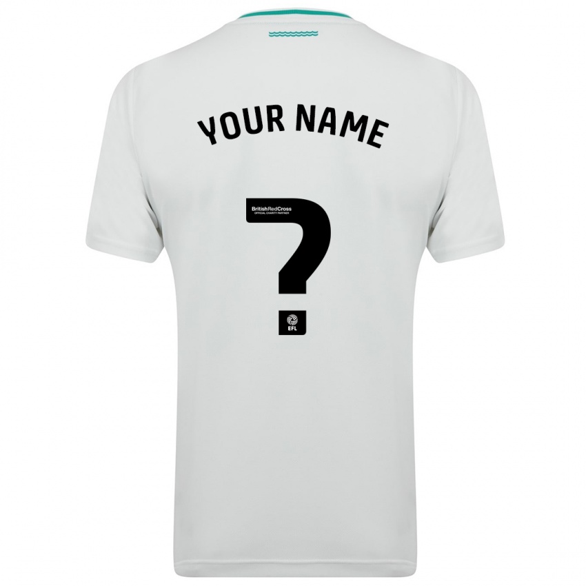 Bambino Maglia Il Tuo Nome #0 Bianco Kit Gara Away 2023/24 Maglietta