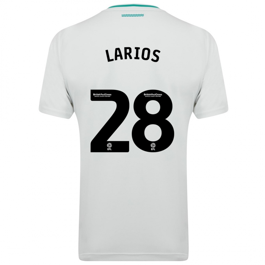Bambino Maglia Juan Larios #28 Bianco Kit Gara Away 2023/24 Maglietta