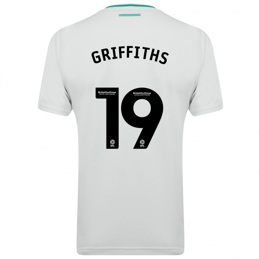 Bambino Maglia Alice Griffiths #19 Bianco Kit Gara Away 2023/24 Maglietta