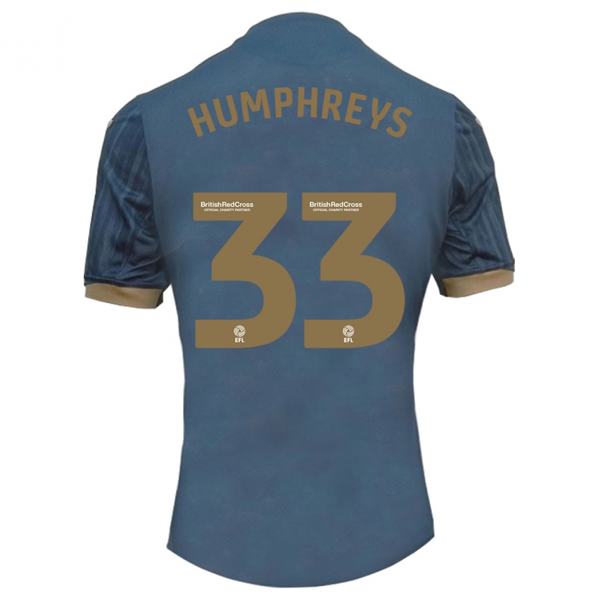 Bambino Maglia Bashir Humphreys #33 Verde Acqua Scuro Kit Gara Away 2023/24 Maglietta