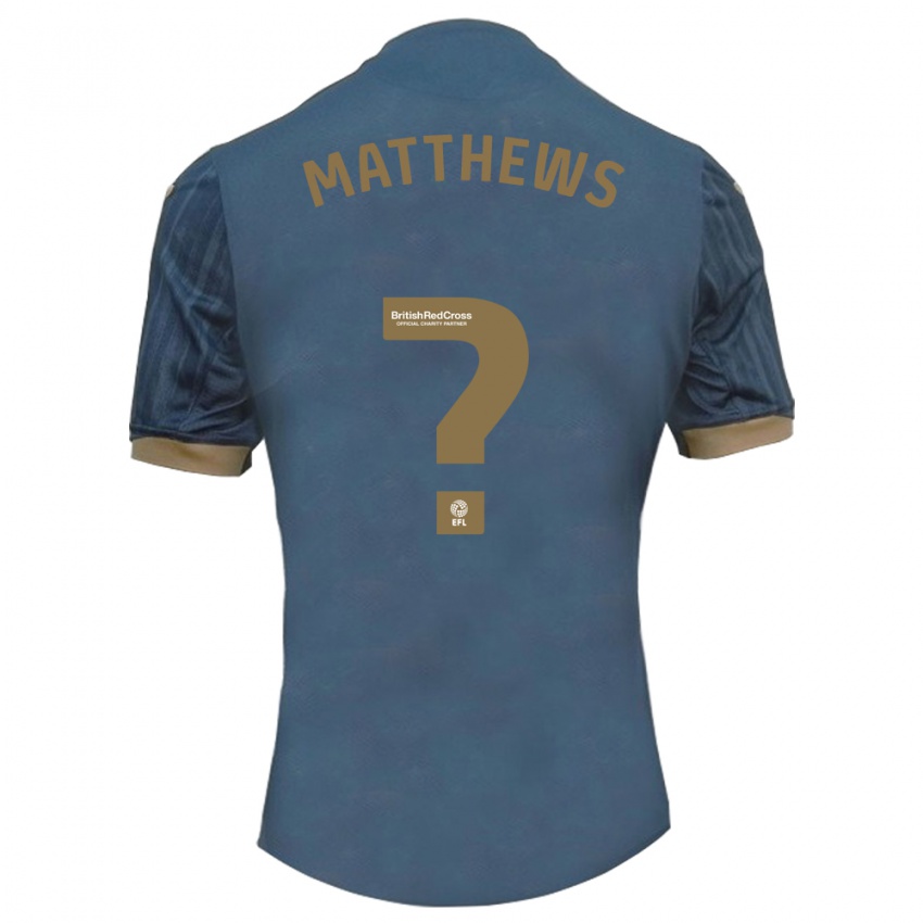 Bambino Maglia Archie Matthews #0 Verde Acqua Scuro Kit Gara Away 2023/24 Maglietta