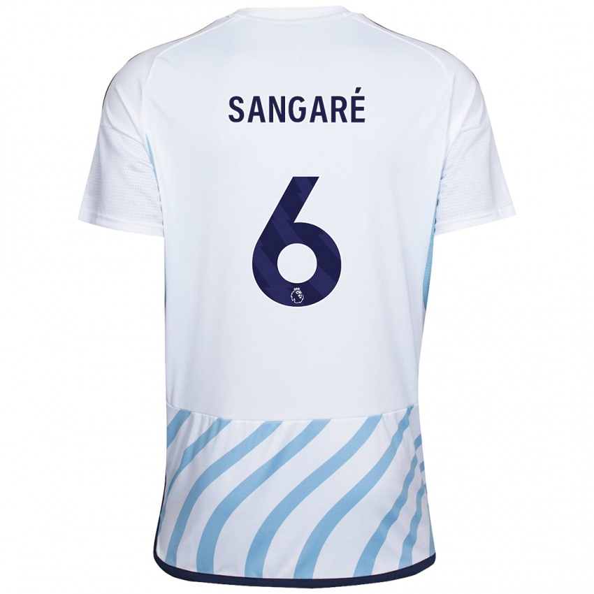 Bambino Maglia Ibrahim Sangare #6 Bianco Blu Kit Gara Away 2023/24 Maglietta