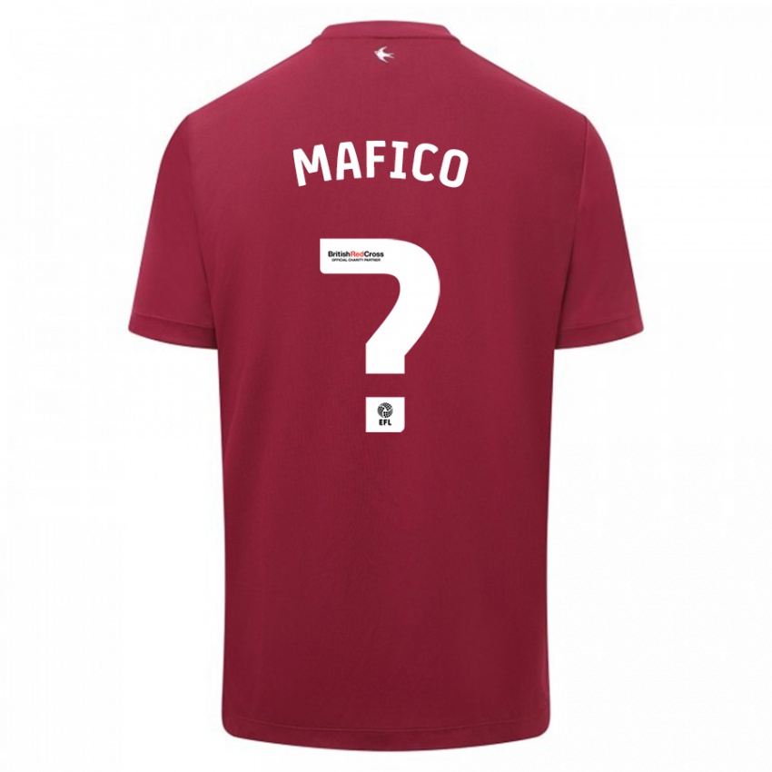 Bambino Maglia Dakarai Mafico #0 Rosso Kit Gara Away 2023/24 Maglietta