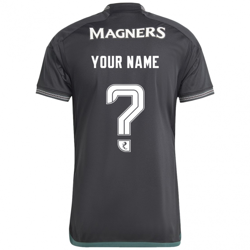 Bambino Maglia Il Tuo Nome #0 Nero Kit Gara Away 2023/24 Maglietta