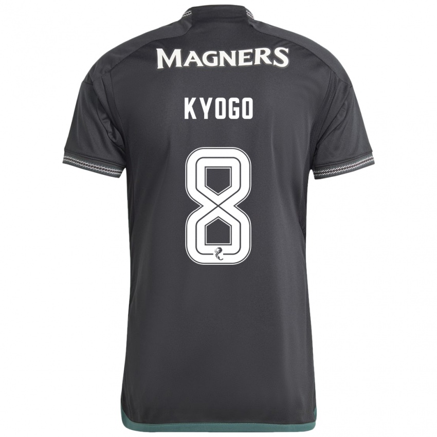 Bambino Maglia Kyogo Furuhashi #8 Nero Kit Gara Away 2023/24 Maglietta