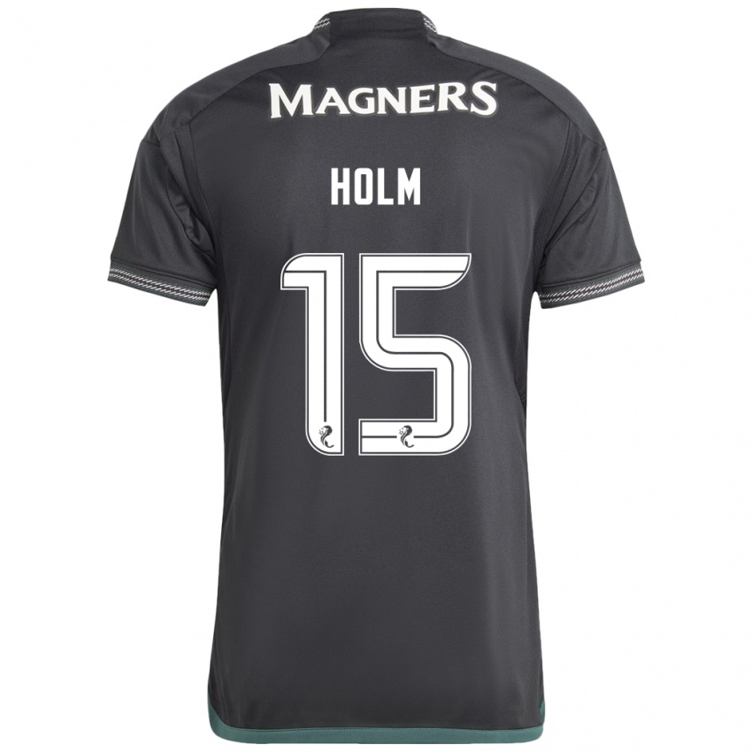 Bambino Maglia Odin Thiago Holm #15 Nero Kit Gara Away 2023/24 Maglietta