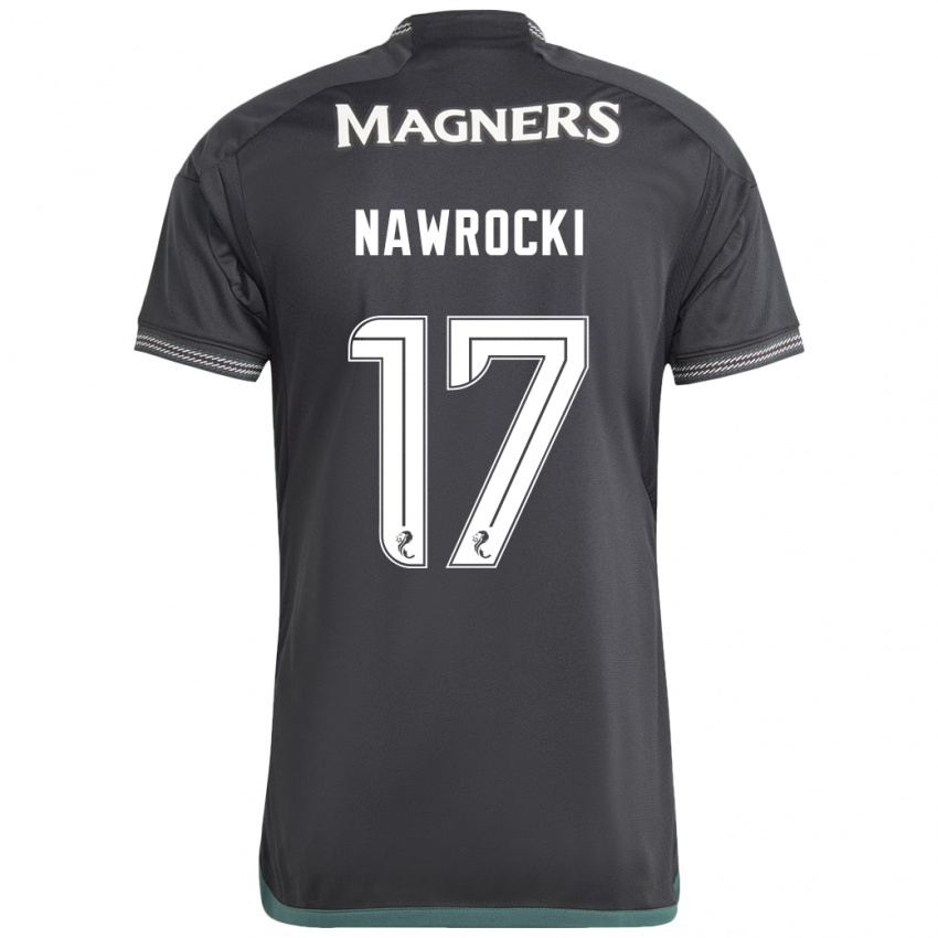 Bambino Maglia Maik Nawrocki #17 Nero Kit Gara Away 2023/24 Maglietta