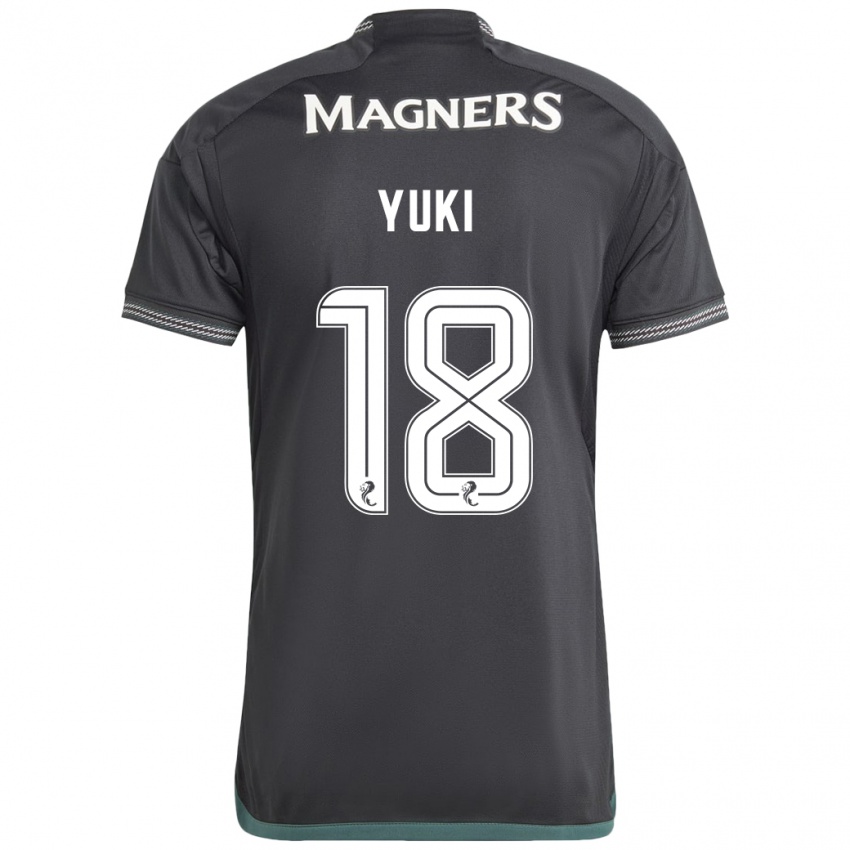 Bambino Maglia Yuki Kobayashi #18 Nero Kit Gara Away 2023/24 Maglietta