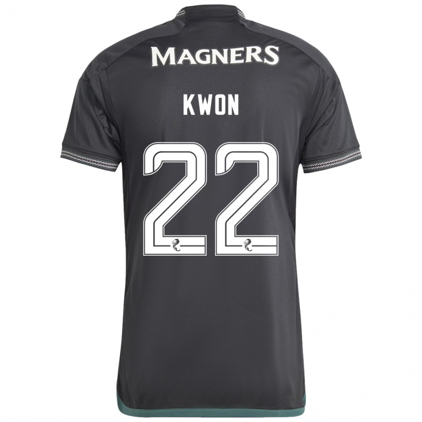 Bambino Maglia Hyeok-Kyu Kwon #22 Nero Kit Gara Away 2023/24 Maglietta