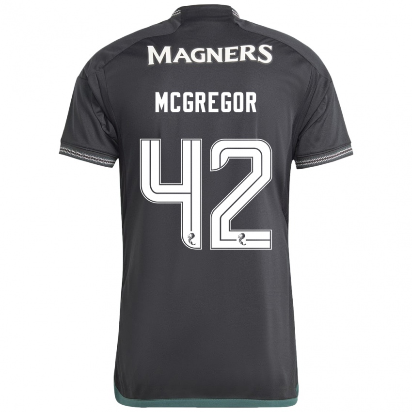 Bambino Maglia Callum Mcgregor #42 Nero Kit Gara Away 2023/24 Maglietta