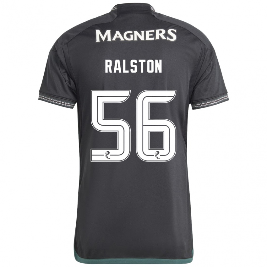 Bambino Maglia Anthony Ralston #56 Nero Kit Gara Away 2023/24 Maglietta