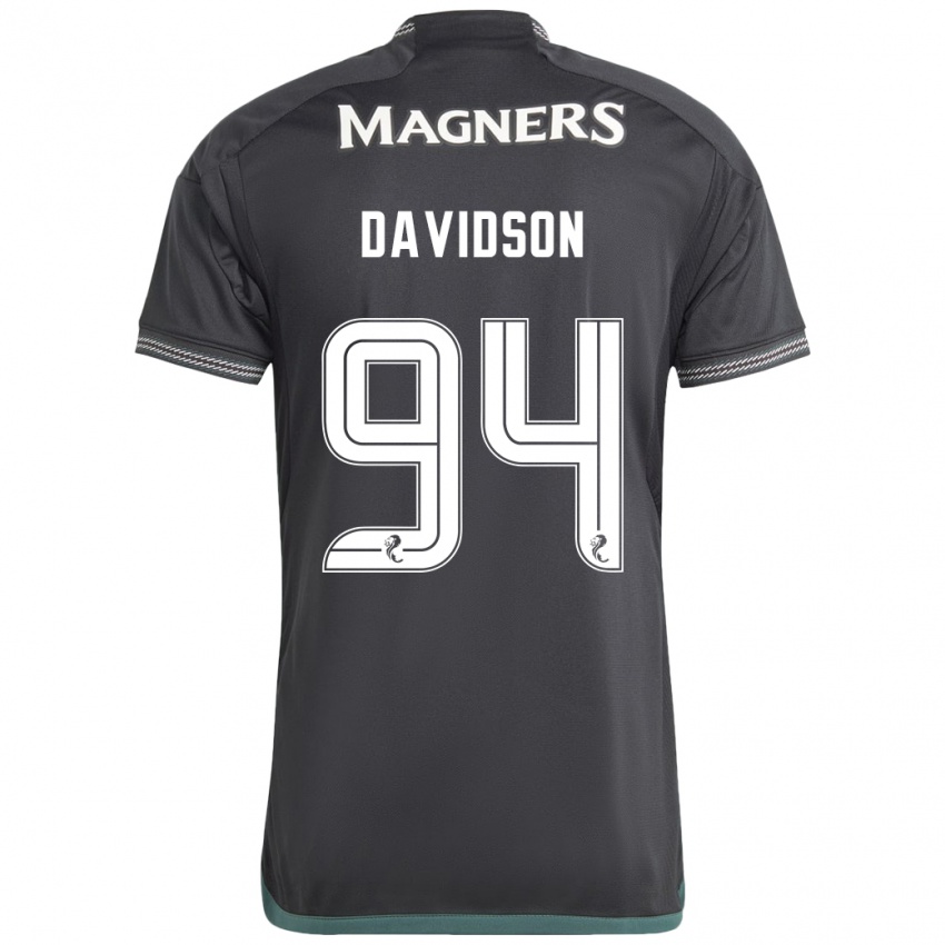 Bambino Maglia Bruno Davidson #94 Nero Kit Gara Away 2023/24 Maglietta