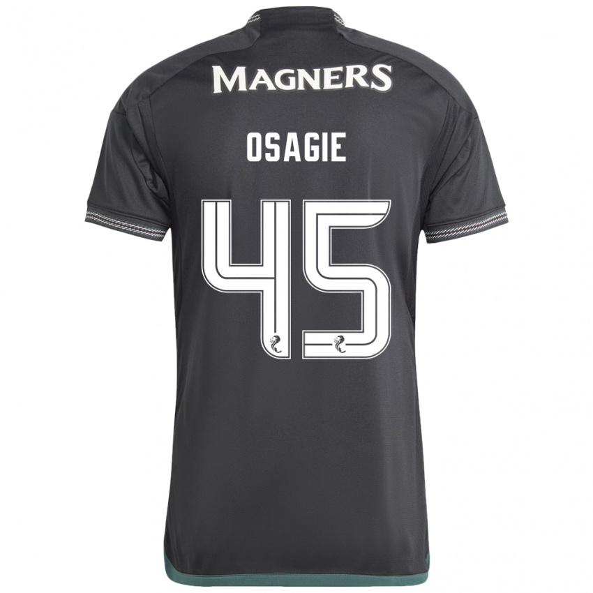 Bambino Maglia Justin Osagie #45 Nero Kit Gara Away 2023/24 Maglietta