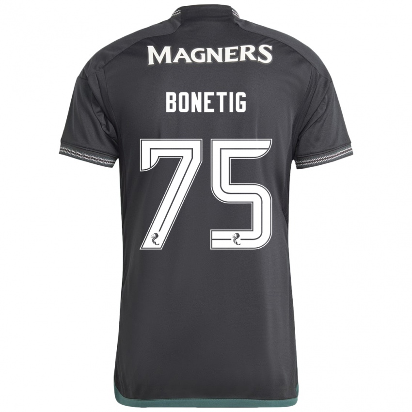 Bambino Maglia Liam Bonetig #75 Nero Kit Gara Away 2023/24 Maglietta