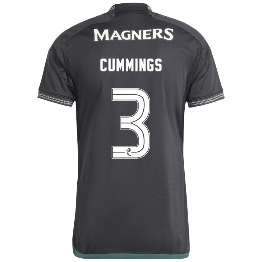 Bambino Maglia Sydney Cummings #3 Nero Kit Gara Away 2023/24 Maglietta