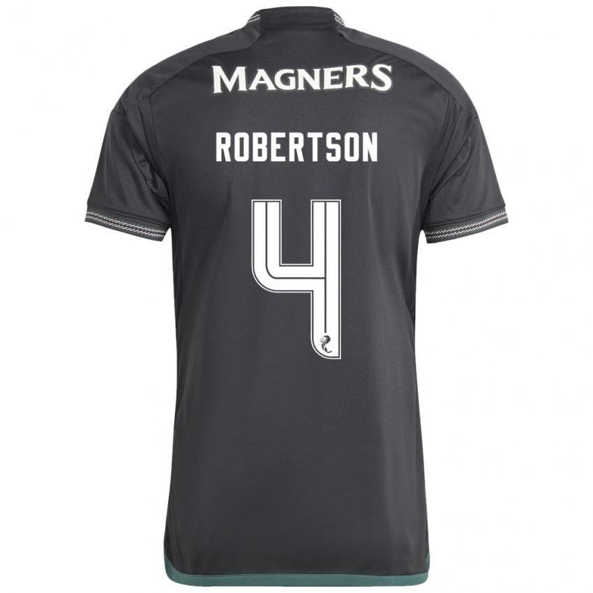 Bambino Maglia Lisa Robertson #4 Nero Kit Gara Away 2023/24 Maglietta