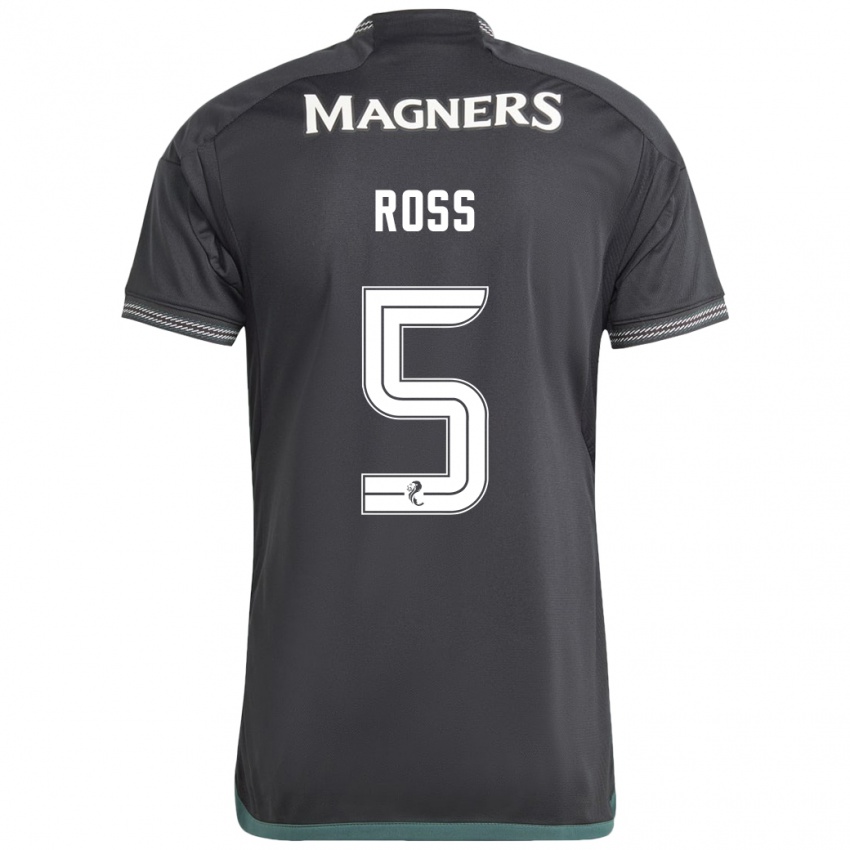 Bambino Maglia Natalie Ross #5 Nero Kit Gara Away 2023/24 Maglietta