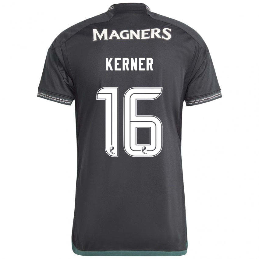 Bambino Maglia Hana Kerner #16 Nero Kit Gara Away 2023/24 Maglietta