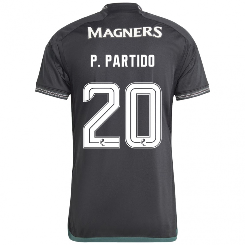 Bambino Maglia Paula Partido #20 Nero Kit Gara Away 2023/24 Maglietta