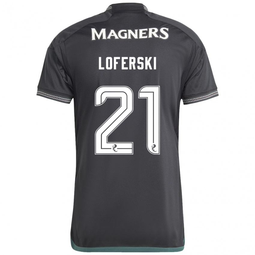 Bambino Maglia Kit Loferski #21 Nero Kit Gara Away 2023/24 Maglietta