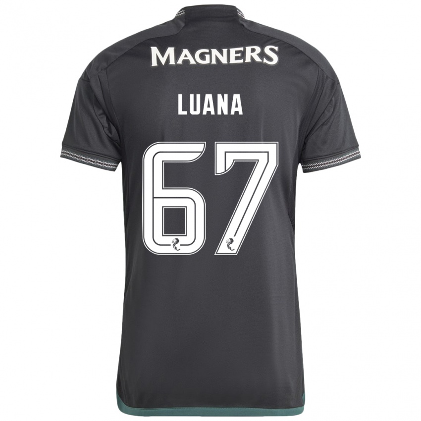 Bambino Maglia Luana Muñoz #67 Nero Kit Gara Away 2023/24 Maglietta