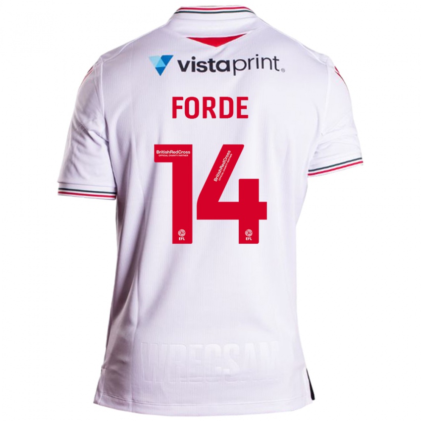 Bambino Maglia Anthony Forde #14 Bianco Kit Gara Away 2023/24 Maglietta