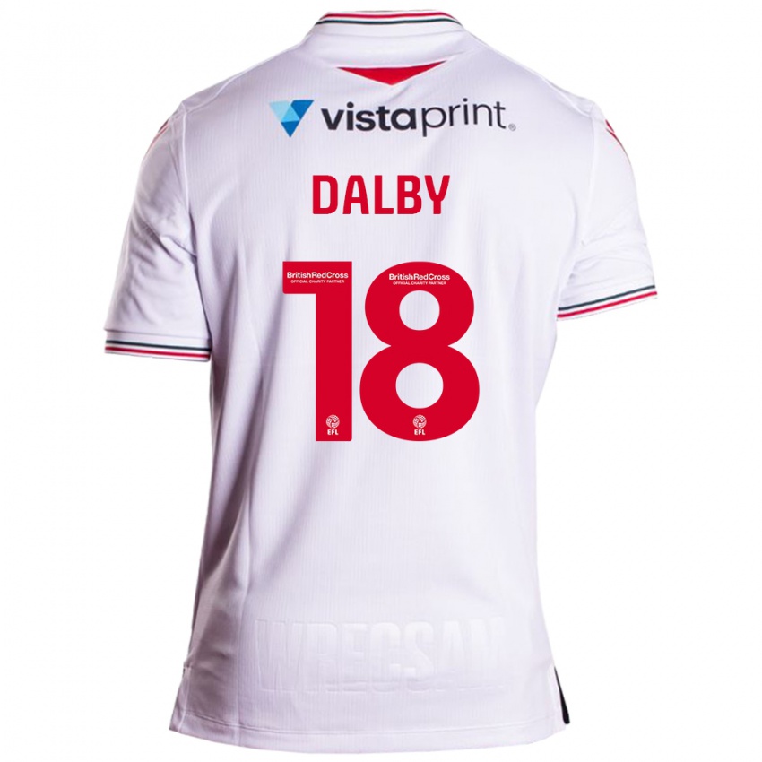 Bambino Maglia Sam Dalby #18 Bianco Kit Gara Away 2023/24 Maglietta