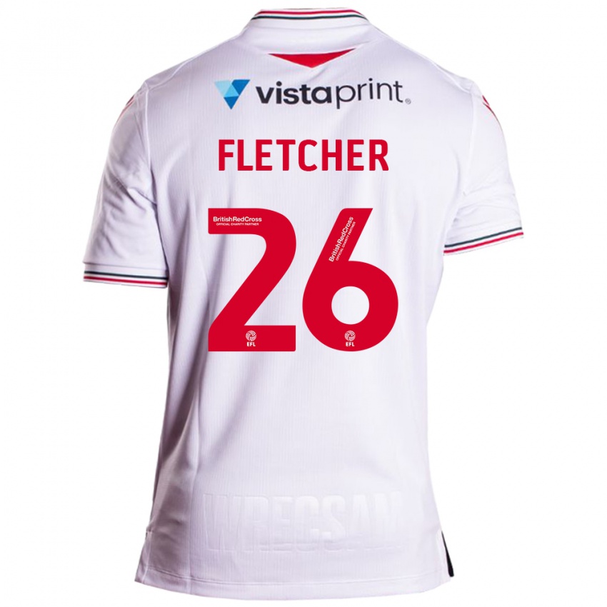 Bambino Maglia Steven Fletcher #26 Bianco Kit Gara Away 2023/24 Maglietta