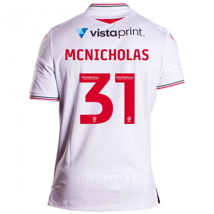 Bambino Maglia Luke Mcnicholas #31 Bianco Kit Gara Away 2023/24 Maglietta