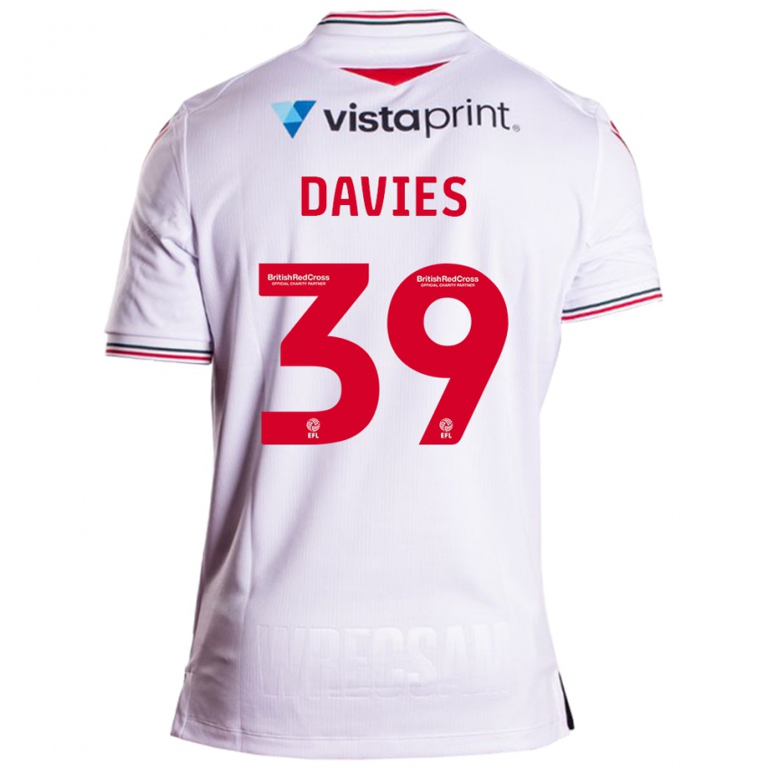 Bambino Maglia Daniel Davies #39 Bianco Kit Gara Away 2023/24 Maglietta