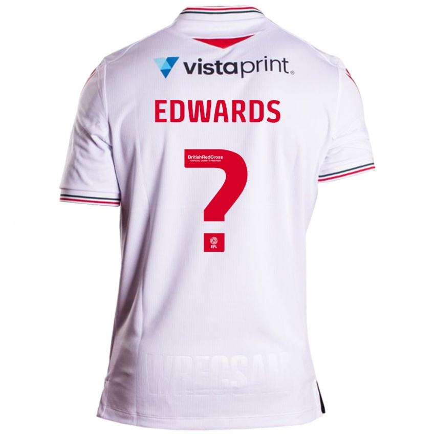 Bambino Maglia Callum Edwards #0 Bianco Kit Gara Away 2023/24 Maglietta