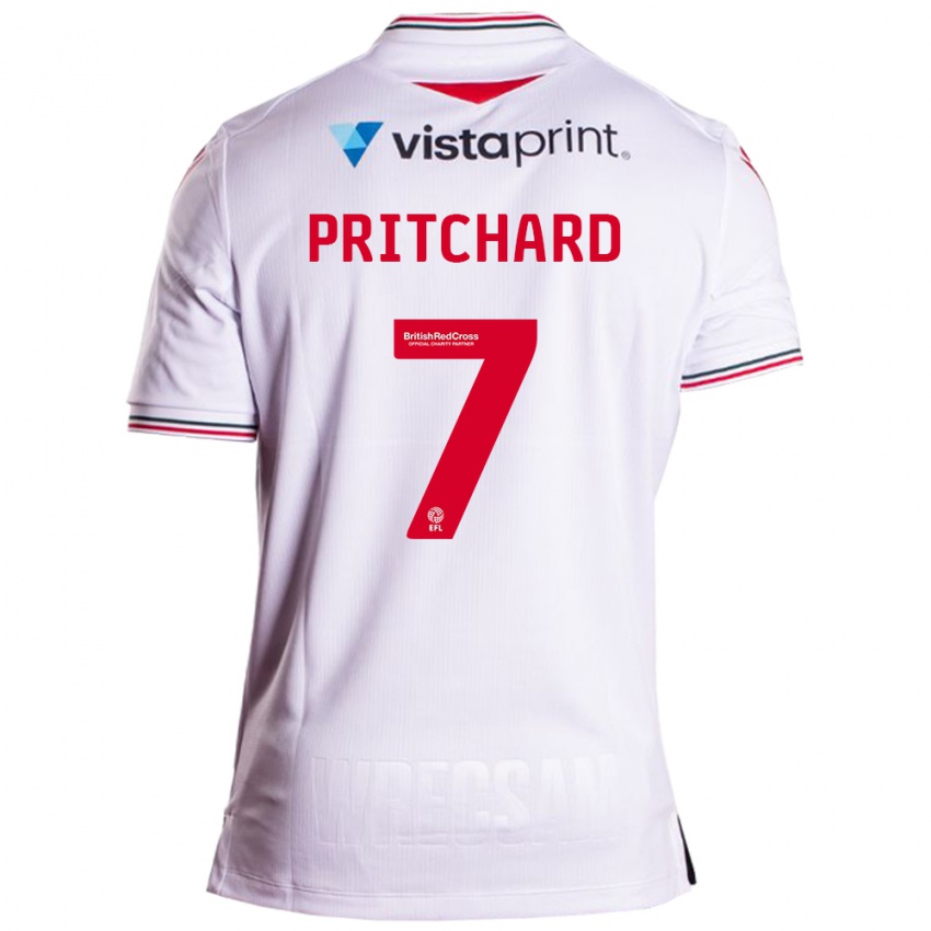 Bambino Maglia Rebecca Pritchard #7 Bianco Kit Gara Away 2023/24 Maglietta