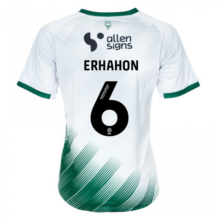 Bambino Maglia Ethan Erhahon #6 Bianco Kit Gara Away 2023/24 Maglietta