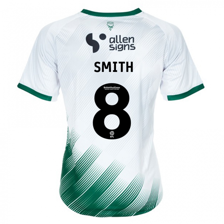 Bambino Maglia Alistair Smith #8 Bianco Kit Gara Away 2023/24 Maglietta