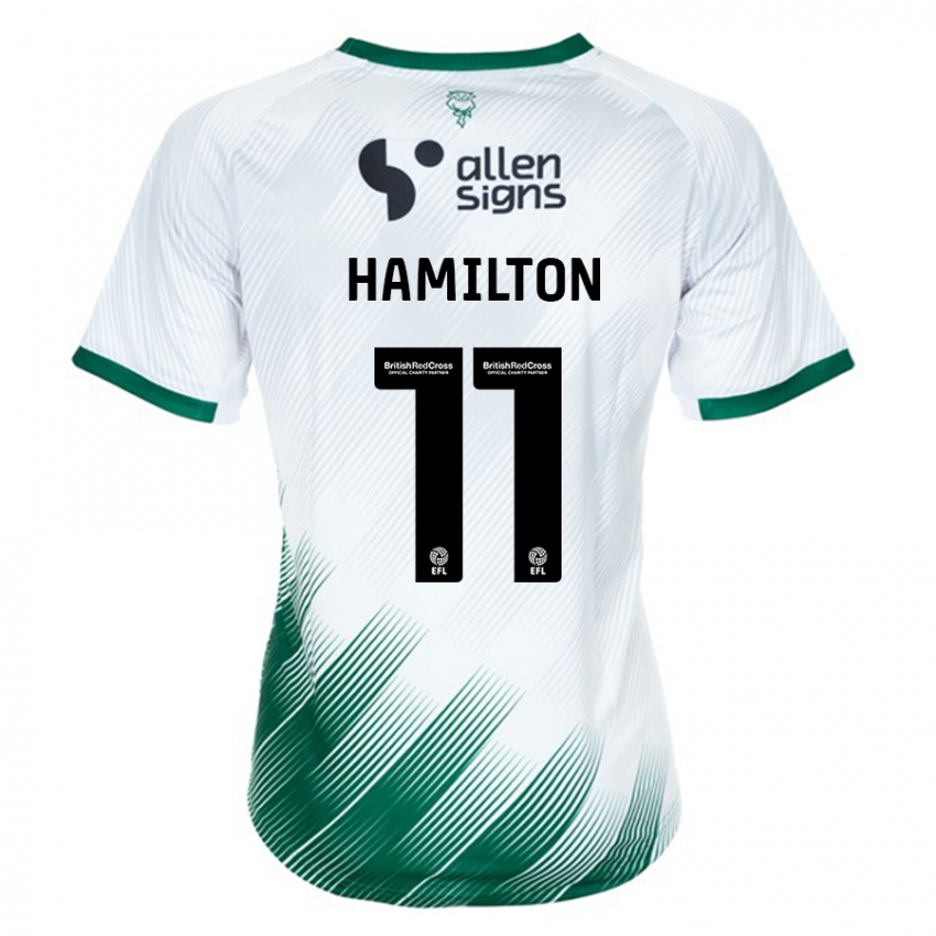 Bambino Maglia Ethan Hamilton #11 Bianco Kit Gara Away 2023/24 Maglietta