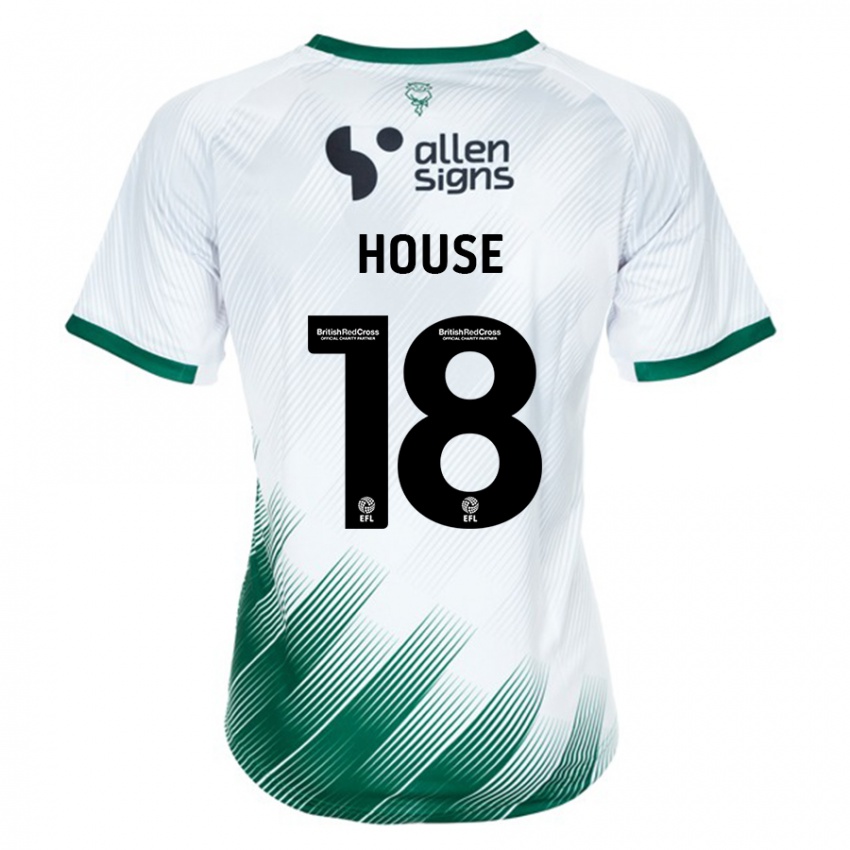 Bambino Maglia Ben House #18 Bianco Kit Gara Away 2023/24 Maglietta